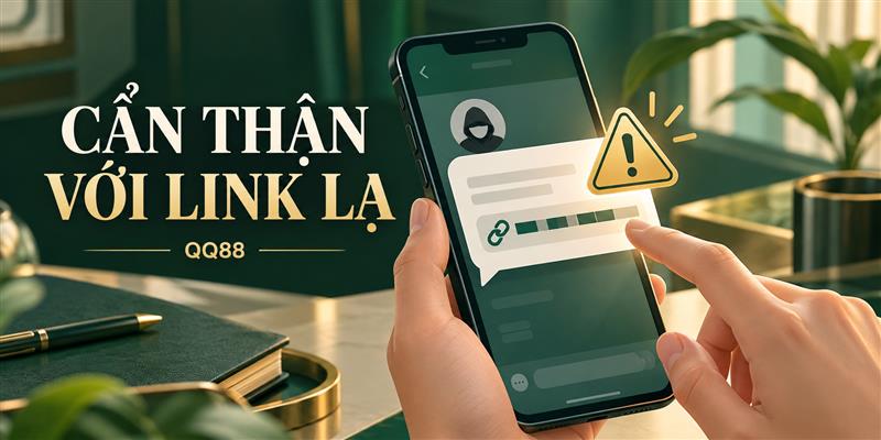 Minh hoạ tin nhắn có liên kết lạ cần được xác minh
